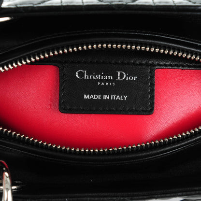 Christian Dior Lambskin Cannage Medium Lady Dior Black 6 of 7