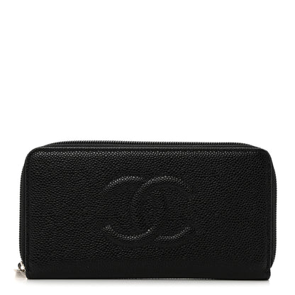 Chanel Caviar Large Timeless CC Zip Around Wallet Black 1 of 10