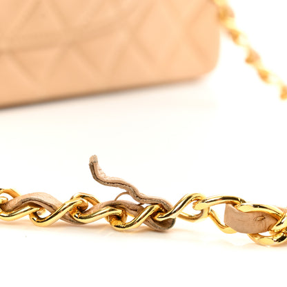 Chanel Lambskin Quilted Medium Double Flap Beige 12 of 13