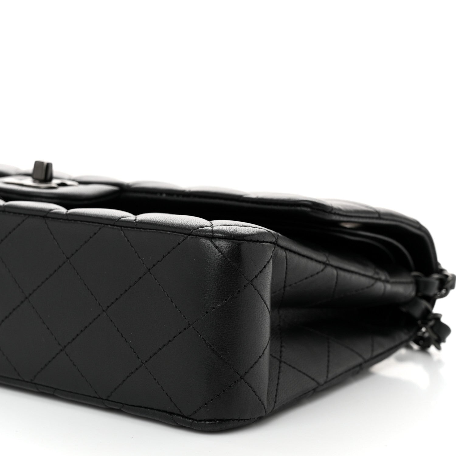 Chanel Lambskin Quilted Medium Double Flap So Black 10 of 11