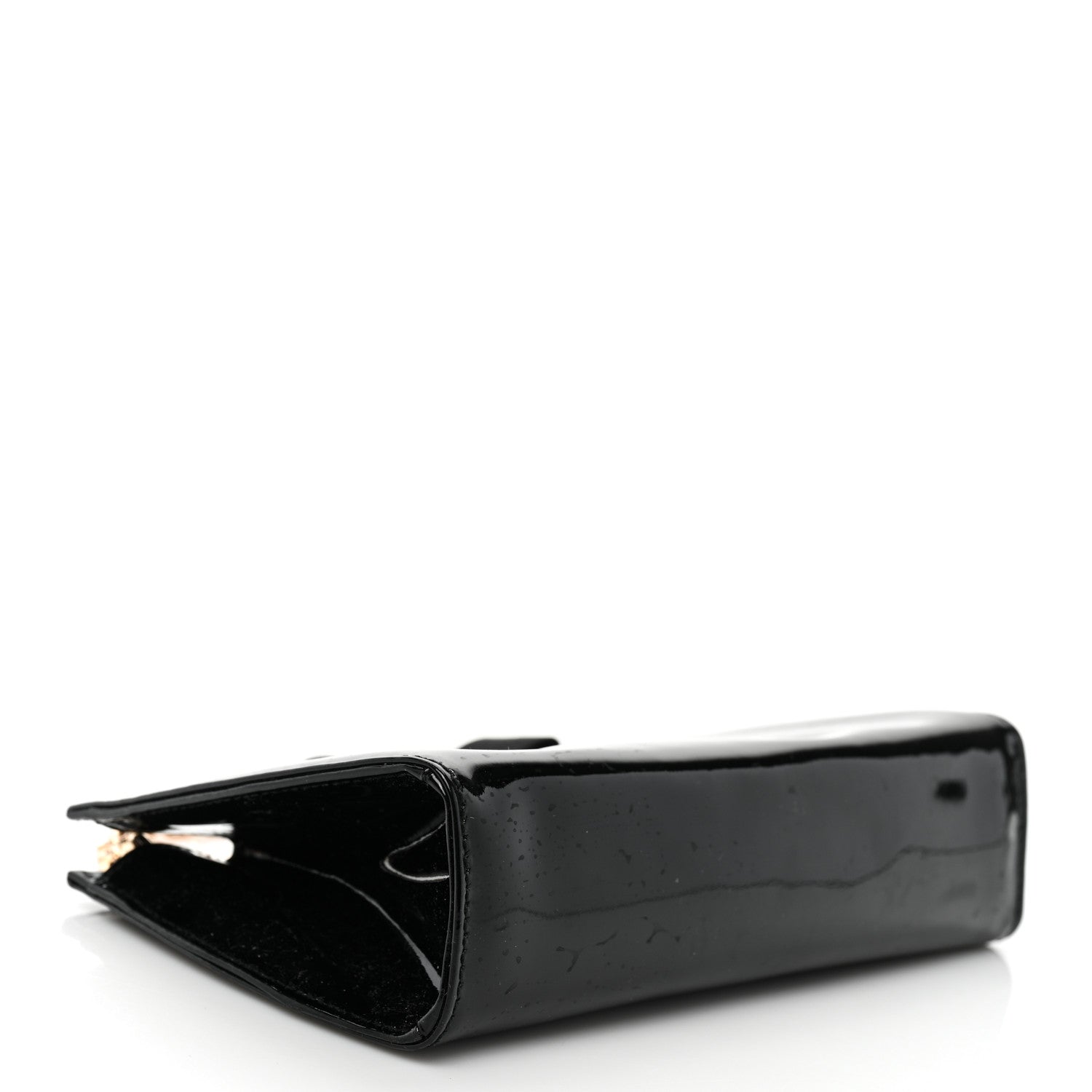 Salvatore Ferragamo Patent Vara Bow Shoulder Bag Black 4 of 8