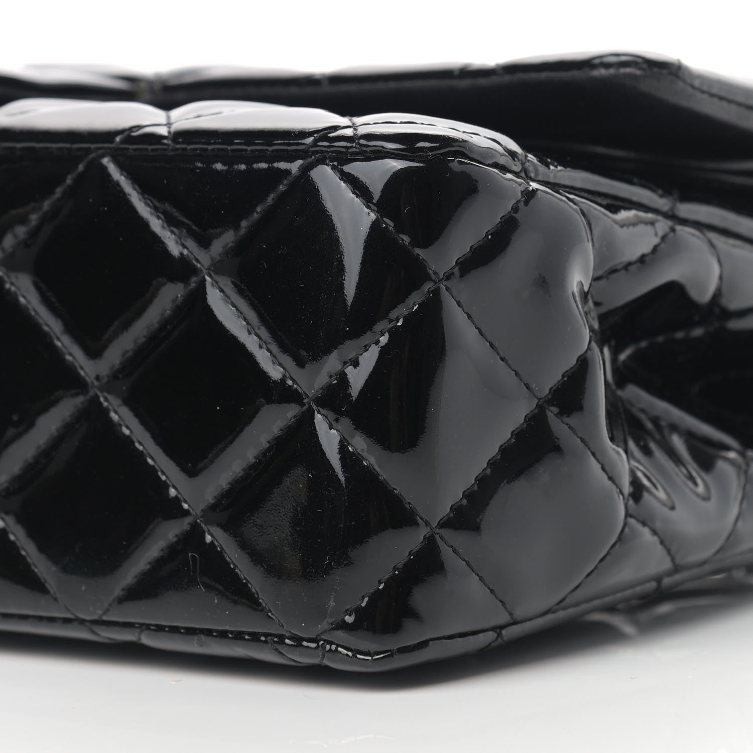 Chanel Patent Quilted Medium Double Flap Black 9 of 22