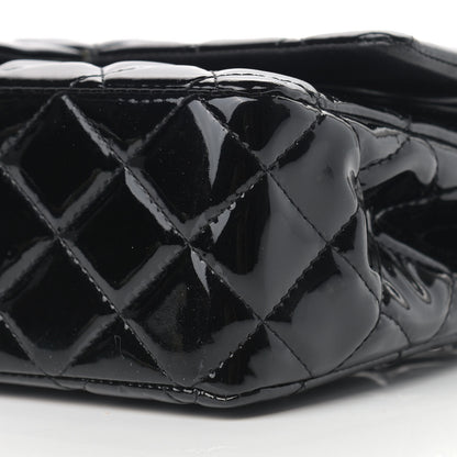 Chanel Patent Quilted Medium Double Flap Black 9 of 22