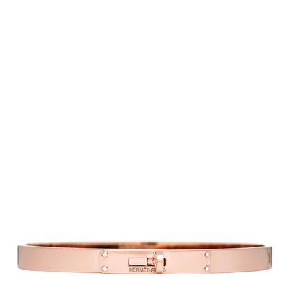 Hermes 18K Rose Gold Diamond PM Kelly Bracelet ST 1 of 4
