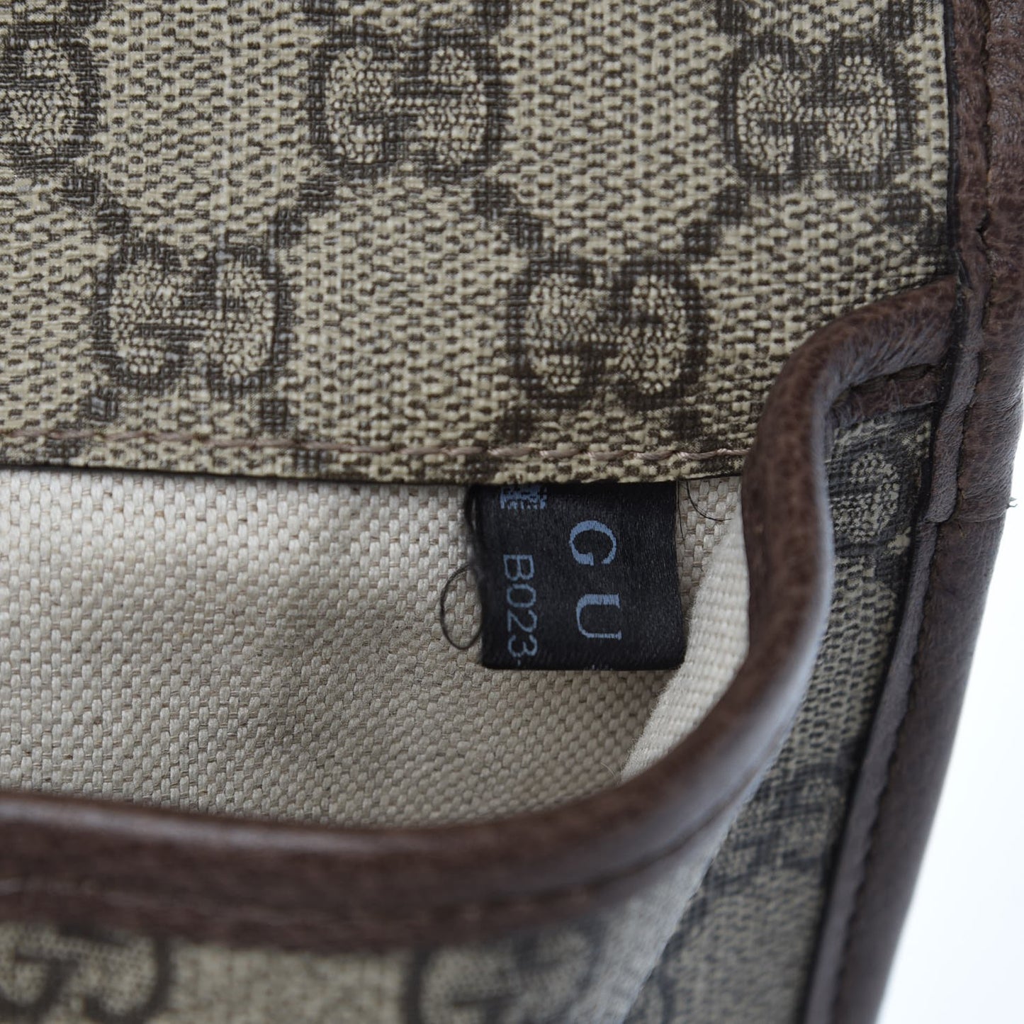GG Supreme Monogram Neo Vintage Web Belt Bag Brown