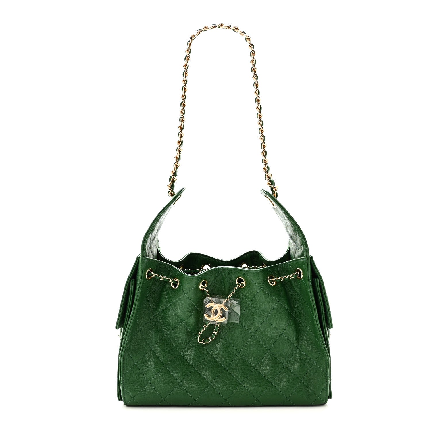 Chanel Caviar Quilted Small Chanel 25 Handbag Green 1 of 10