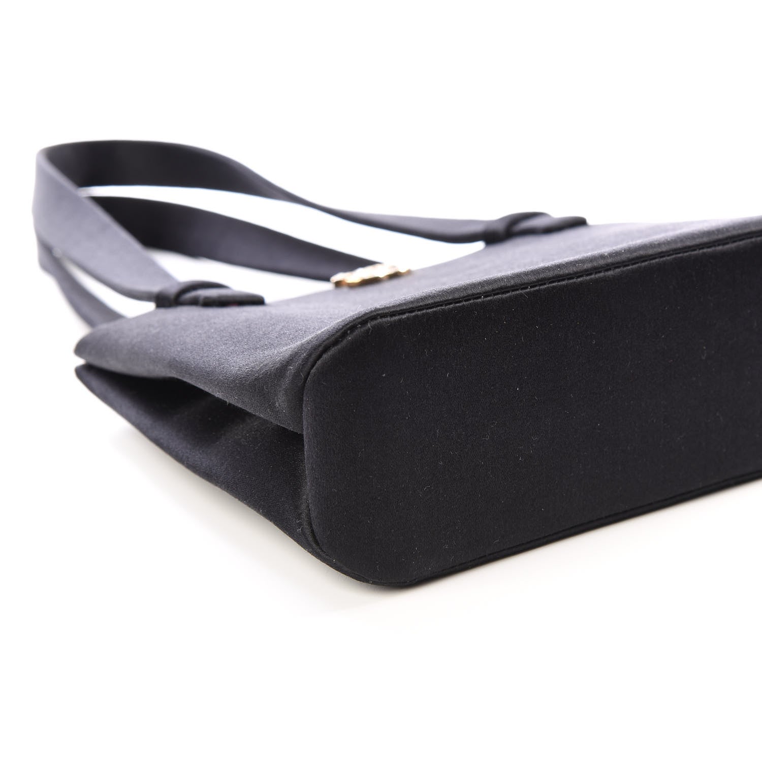 Chanel Satin CC Evening Bag Black 5 of 8