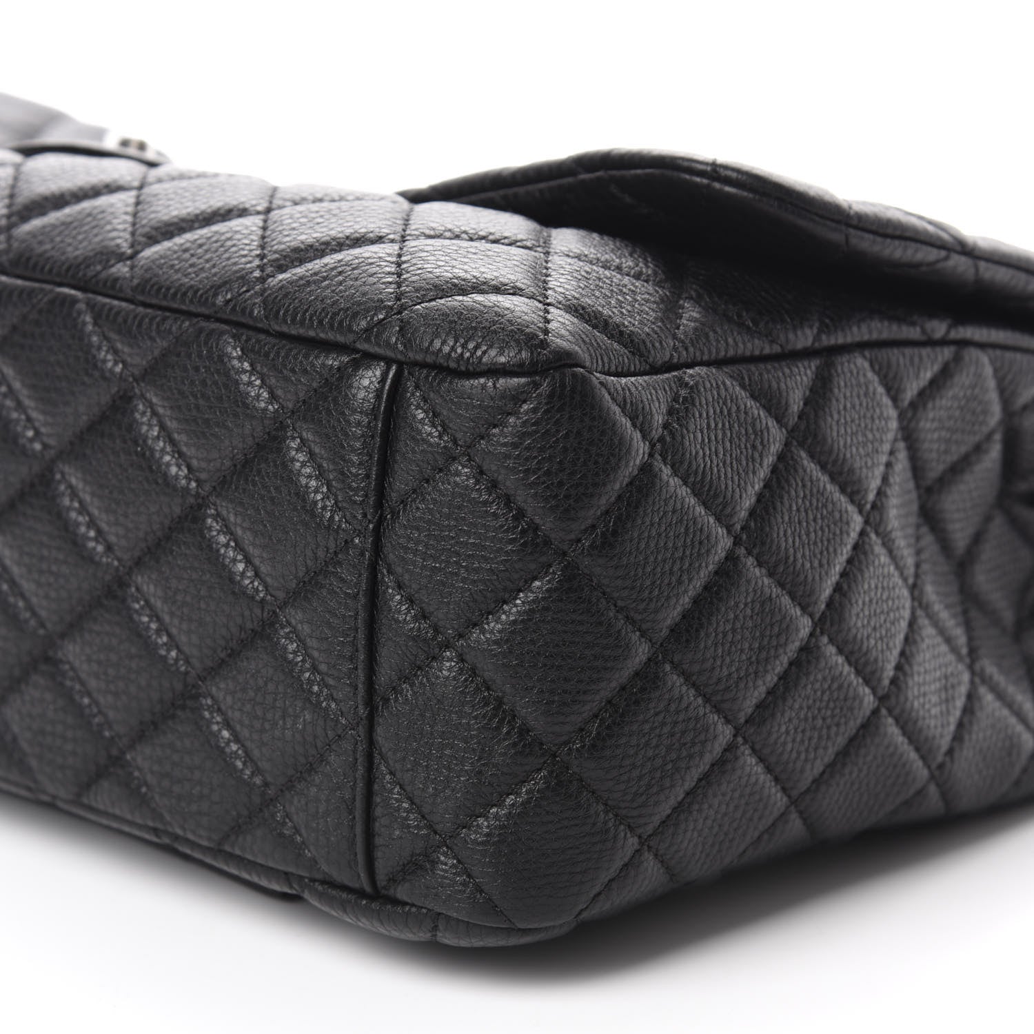Chanel Calfskin Quilted Small XXL Travel Flap Bag Black 7 of 11