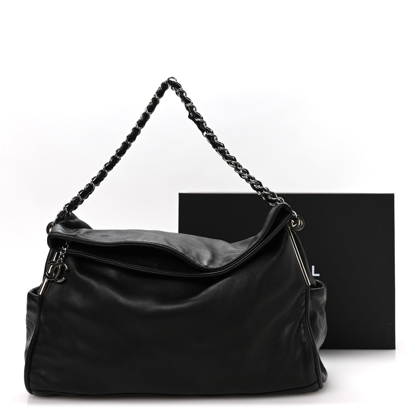 Lambskin Large Ultimate Soft Tote Black