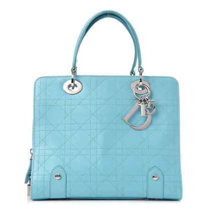 Christian Dior Calfskin Cannage Tote Turquoise 1 of 17