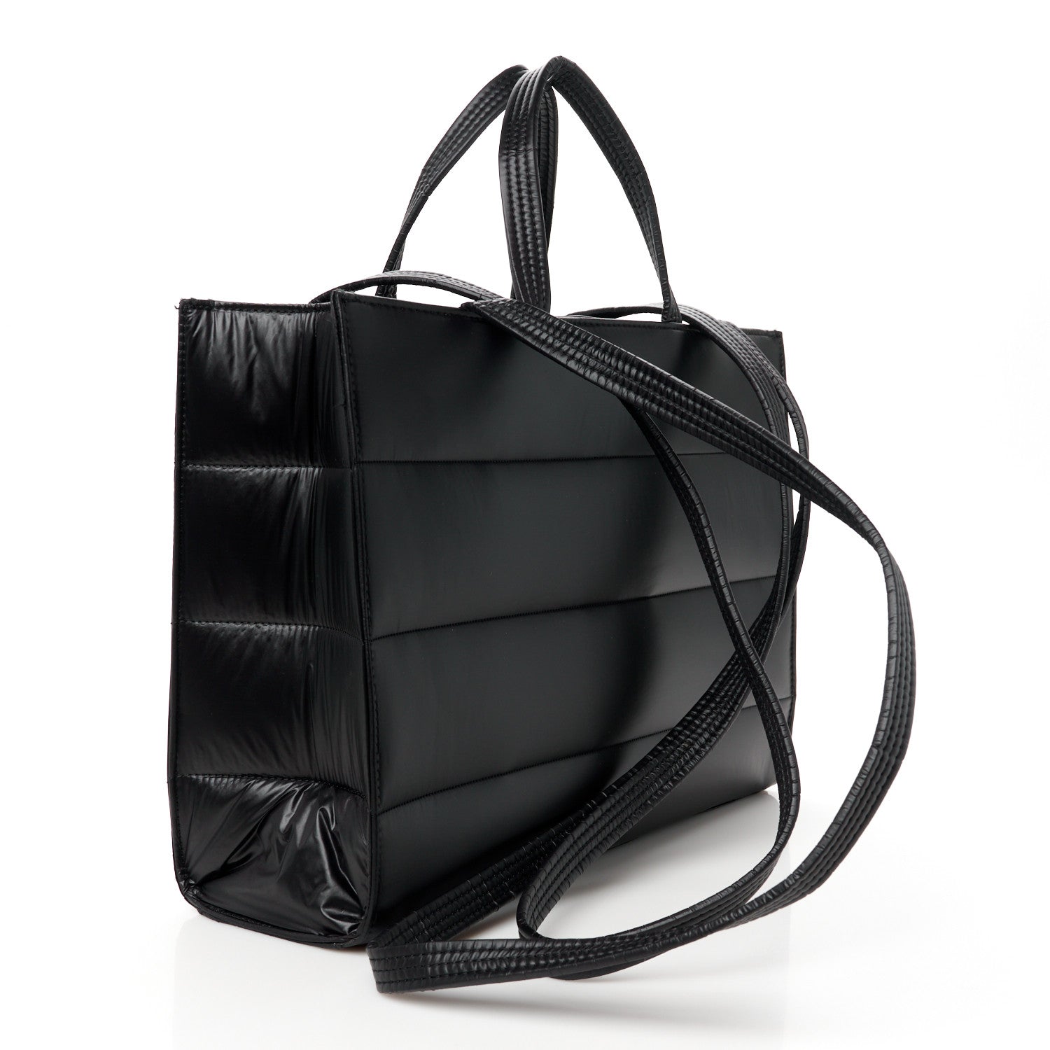 Telfar x MOOSE KNUCKLES Nylon Quilted Medium Shopping Bag Black 3 of 15