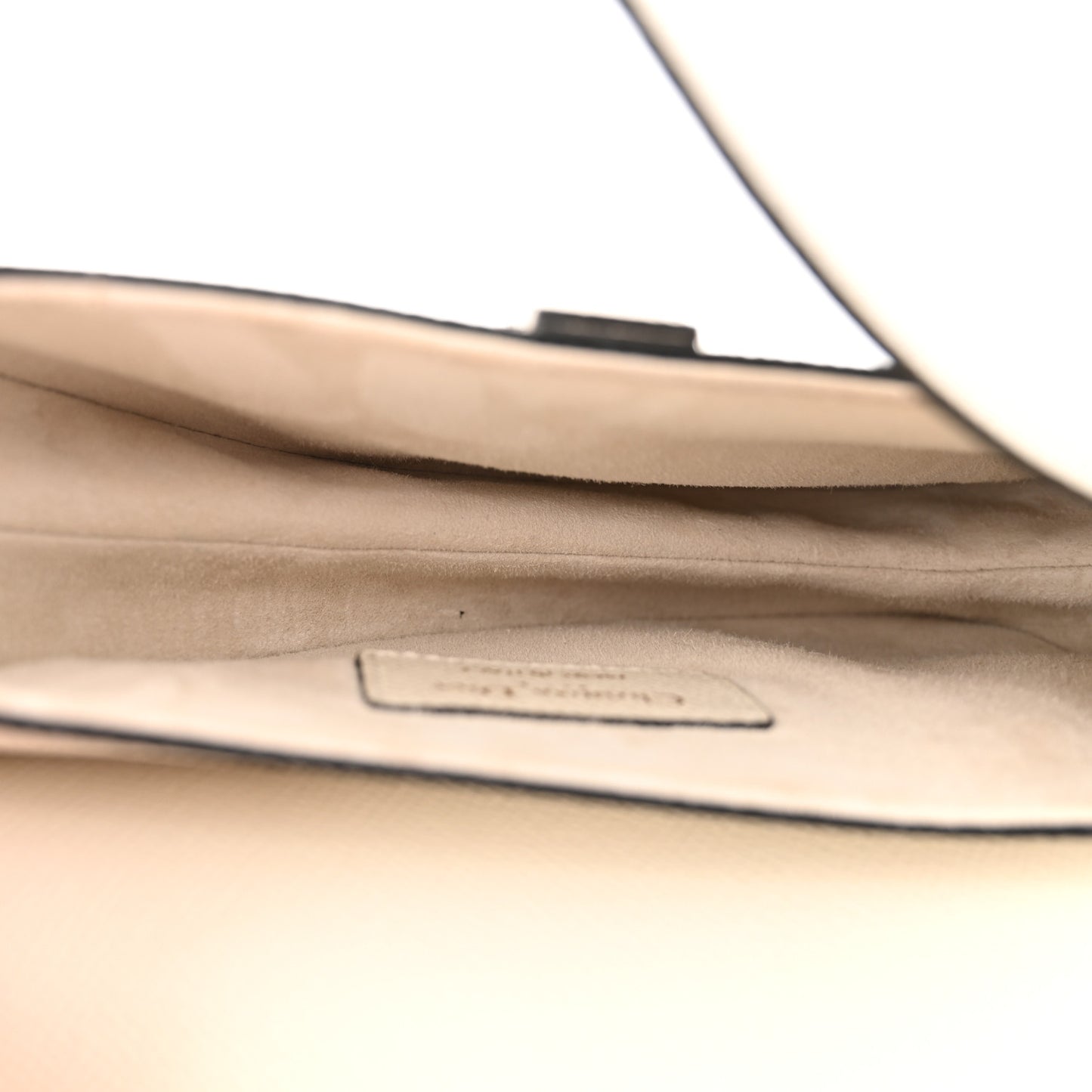 Grained Calfskin Mini Saddle Bag White