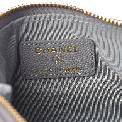 Chanel Caviar Quilted Small Cosmetic Case Grey 6 of 8