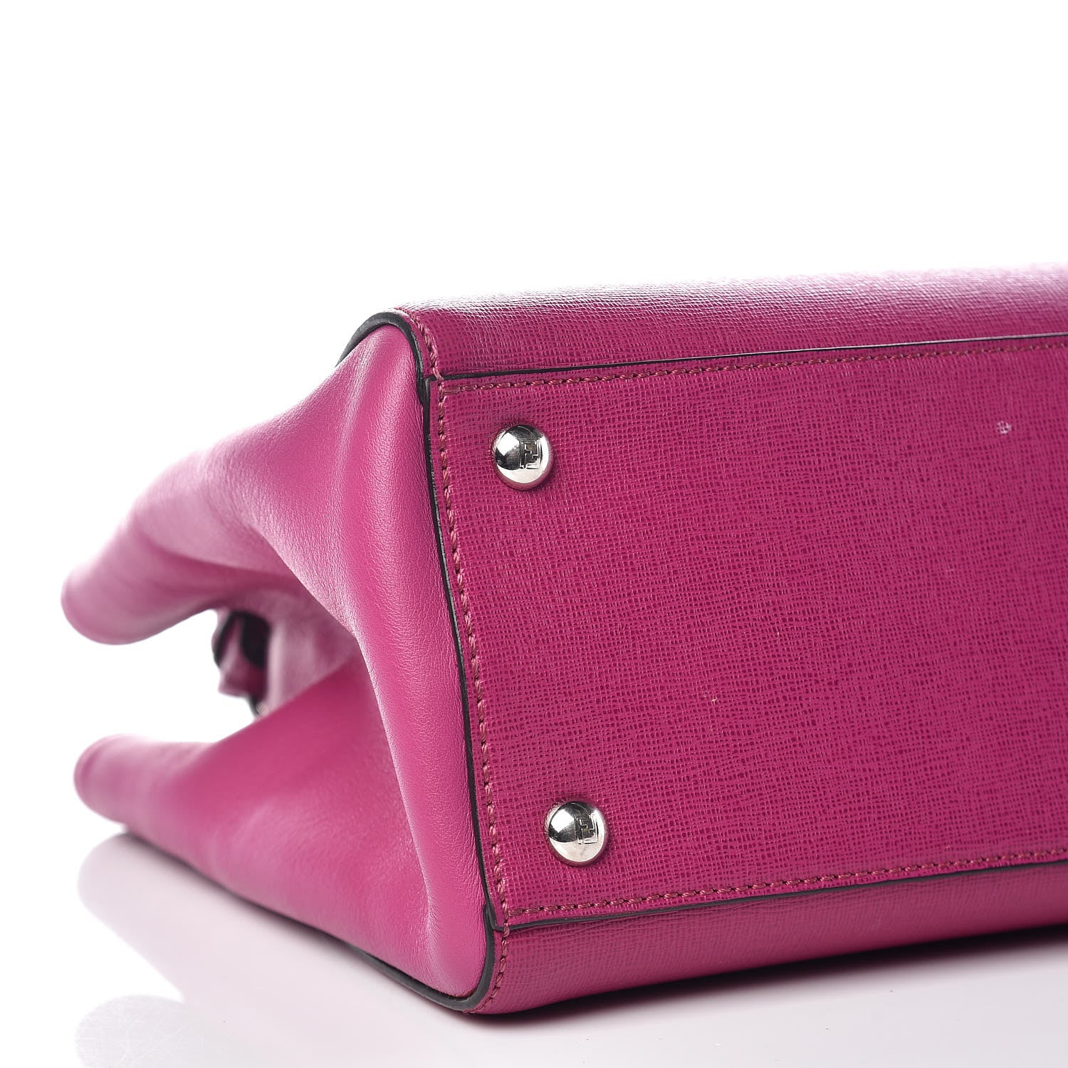 Fendi Vitello Elite Petite 2Jours Tote Magenta 12 of 13
