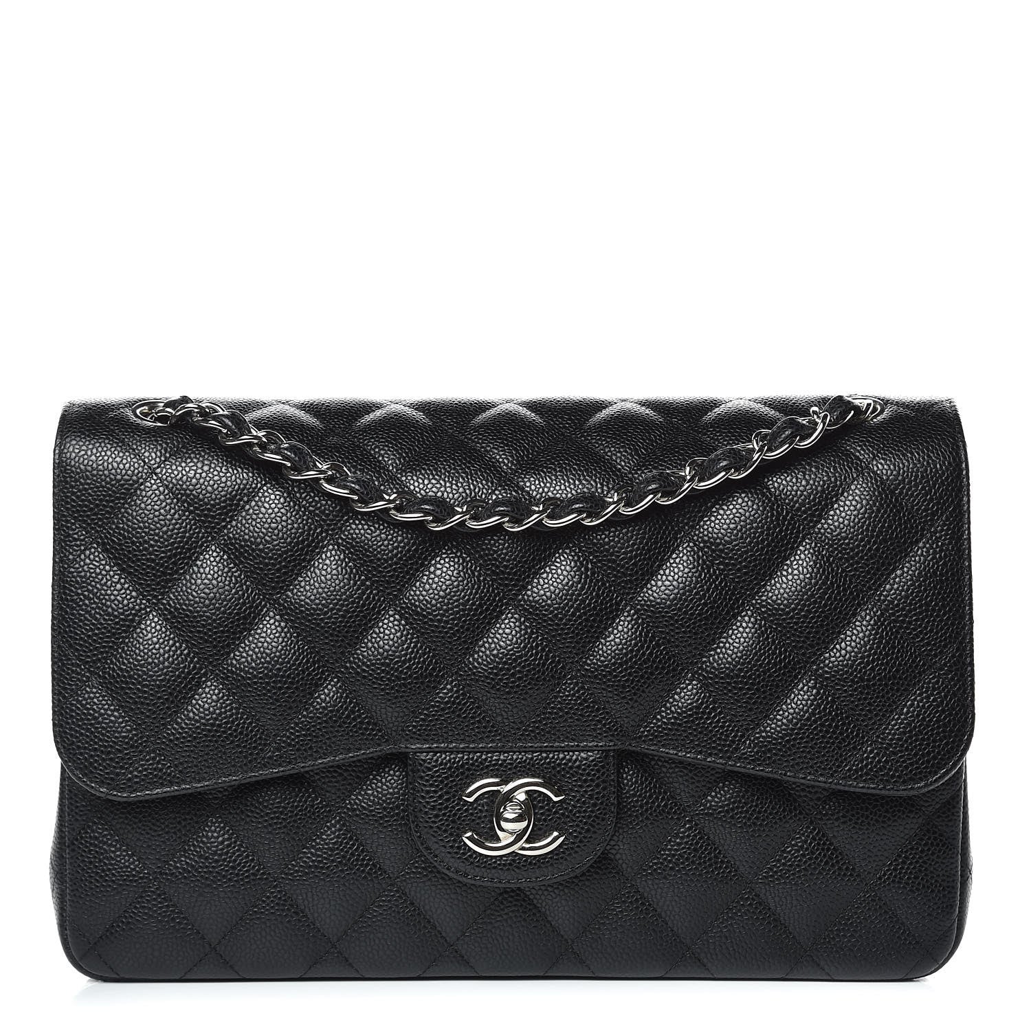 Chanel Caviar Quilted Jumbo Double Flap Black 1 of 11