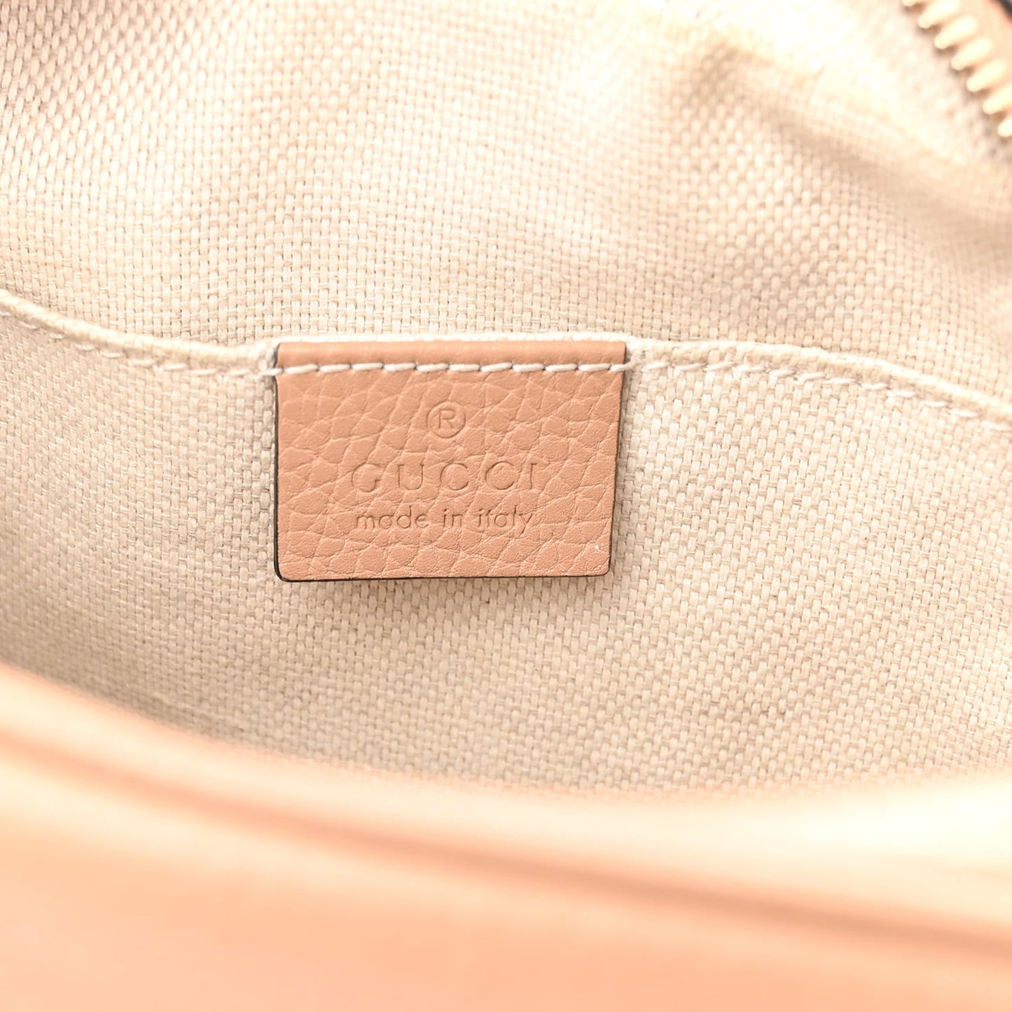 Pebbled Calfskin Small Soho Disco Bag Camelia
