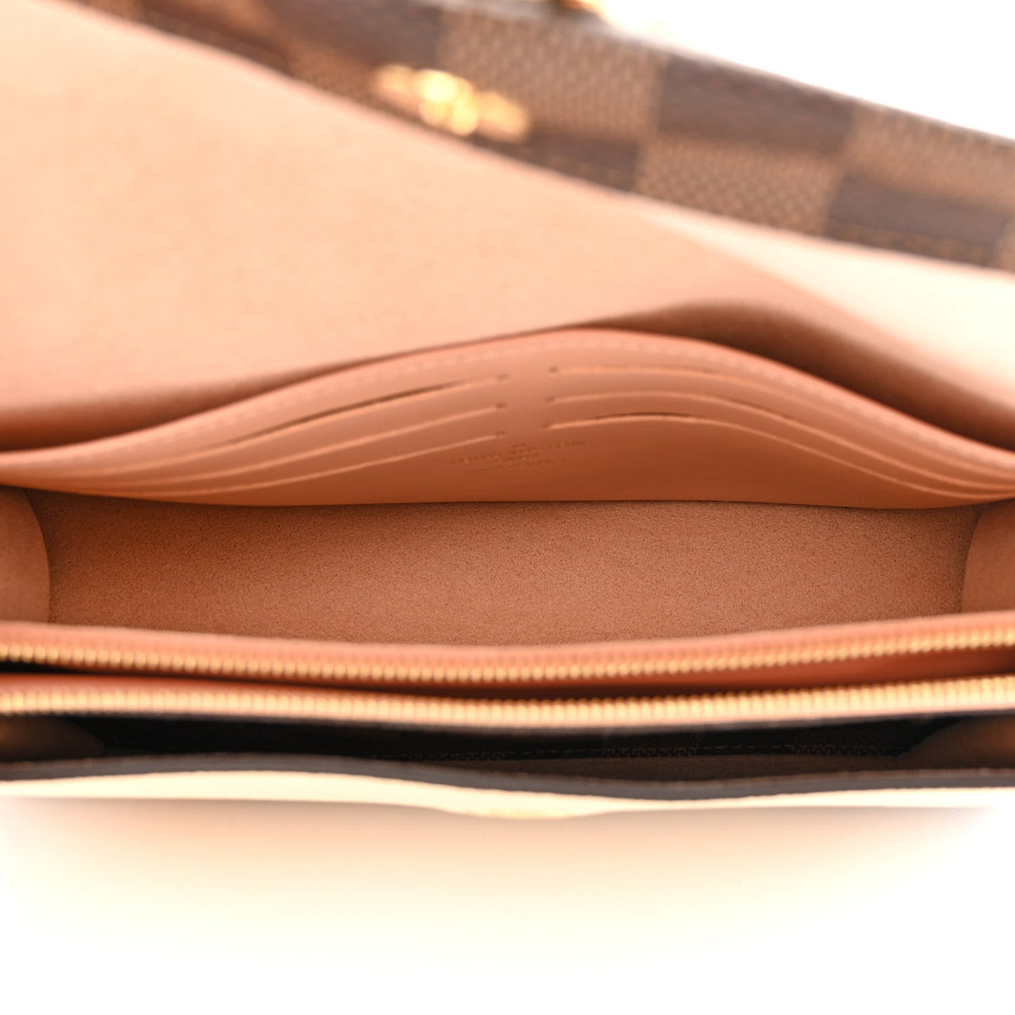 Damier Ebene Vavin Chain Wallet Creme
