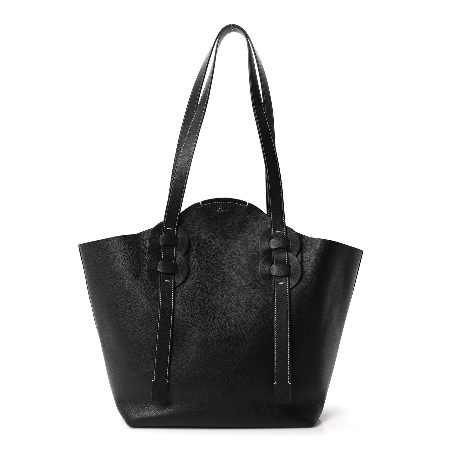 Small Grain Smooth Calfskin Medium Darryl Tote Black