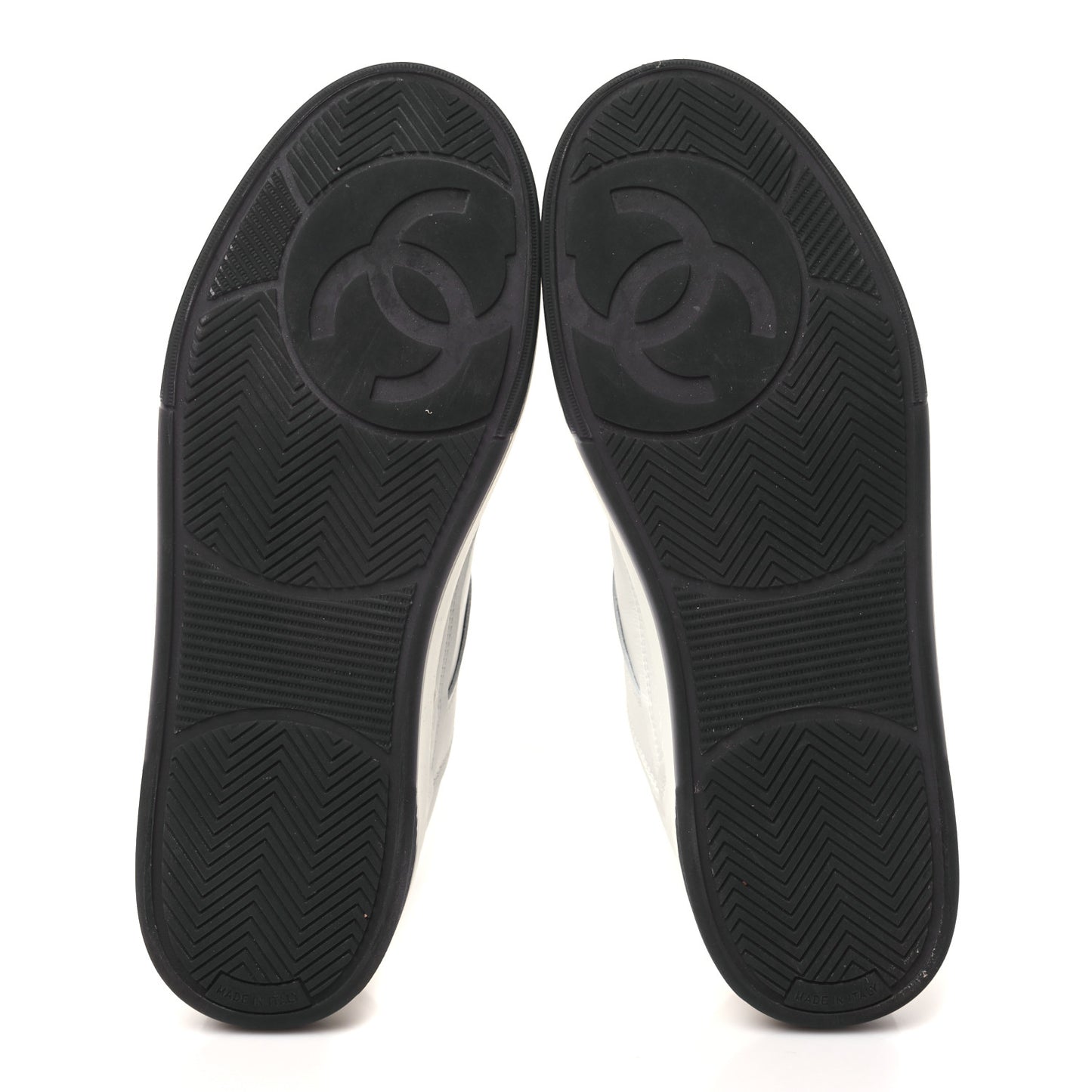 Calfskin CC Womens Sneakers 40 White Black