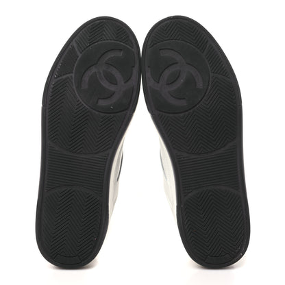 Chanel Calfskin CC Womens Sneakers 40 White Black 6 of 9