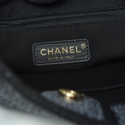 Chanel Lurex Straw Mini Deauville Tote Black 6 of 9