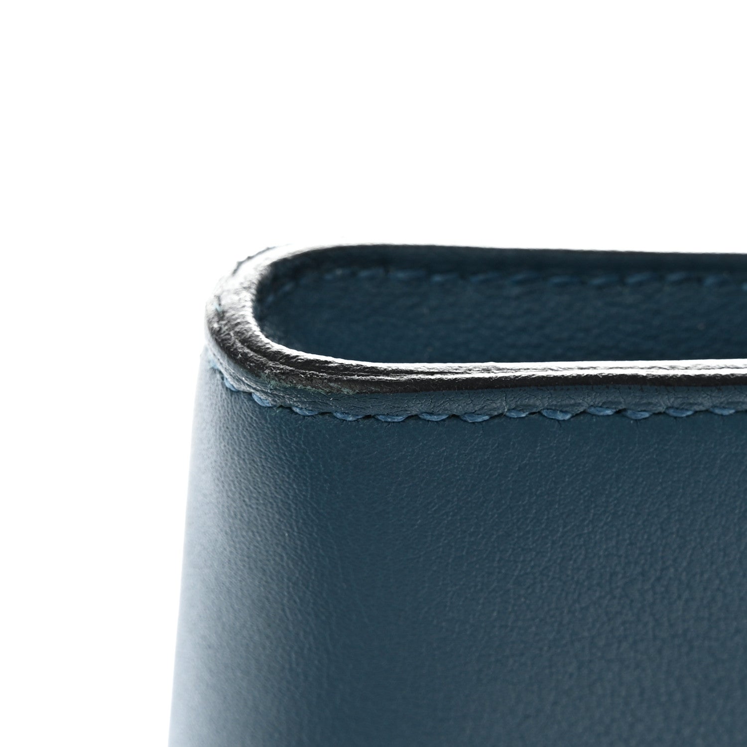 Hermes Swift Kelly Cut Clutch Pochette Bleu Tempete 10 of 11