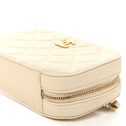 Chanel Caviar Quilted Flap Waist Bag White 10 of 10