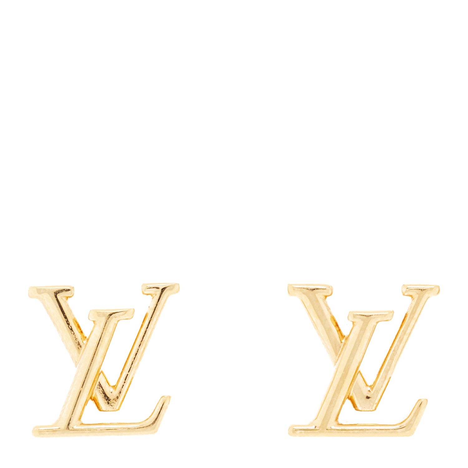 Louis Vuitton Metal LV Iconic Earrings Gold 1 of 6