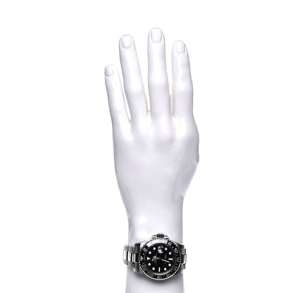 Rolex Stainless Steel 40mm Oyster Perpetual Date GMT Master II Watch Black 116710LN 2 of 8