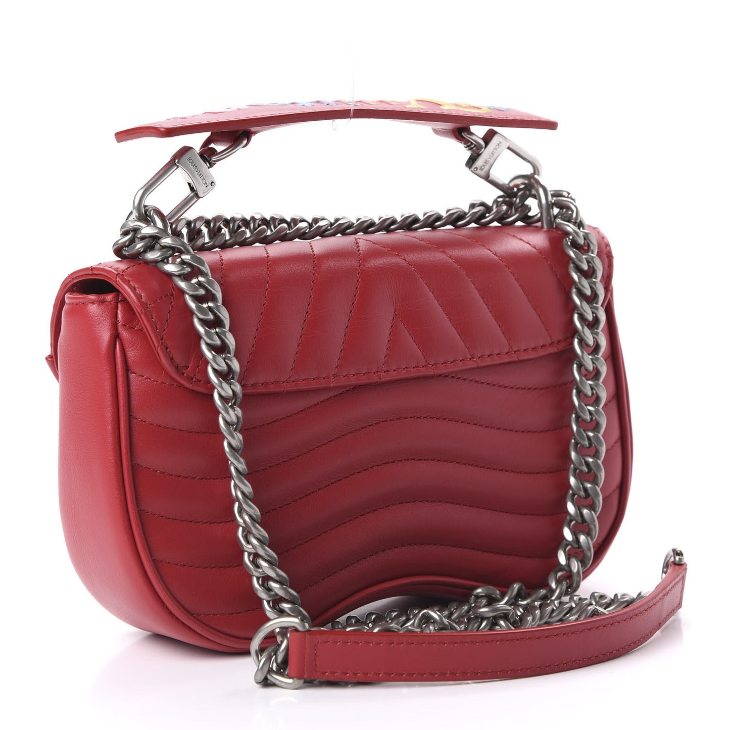 Calfskin Love Lock New Wave Chain PM Red