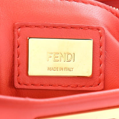 Fendi Nappa Mini Peekaboo Iconic Satchel Azalea 6 of 12