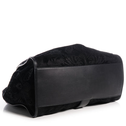 Gucci Brocade Large Stirrup Shoulder Bag Black 4 of 7