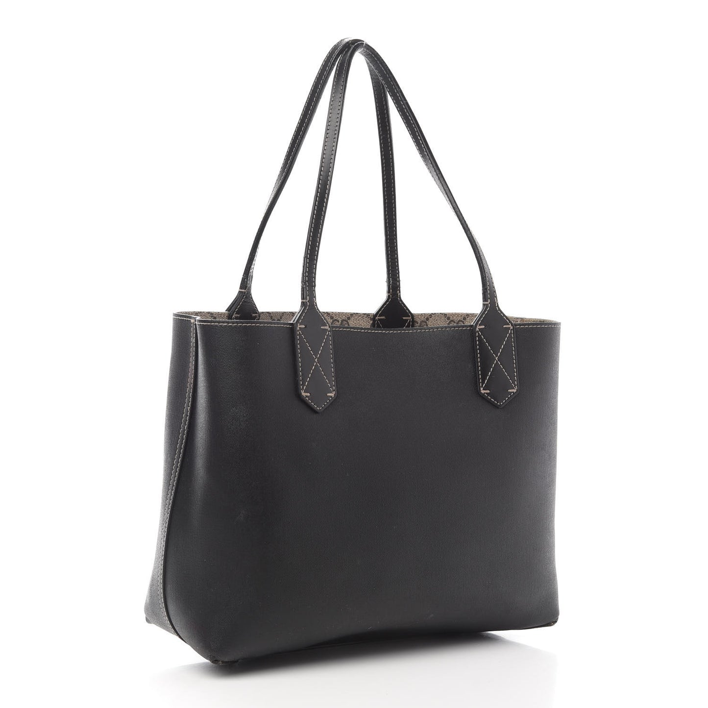GG Supreme Monogram Small Reversible Tote Beige Black