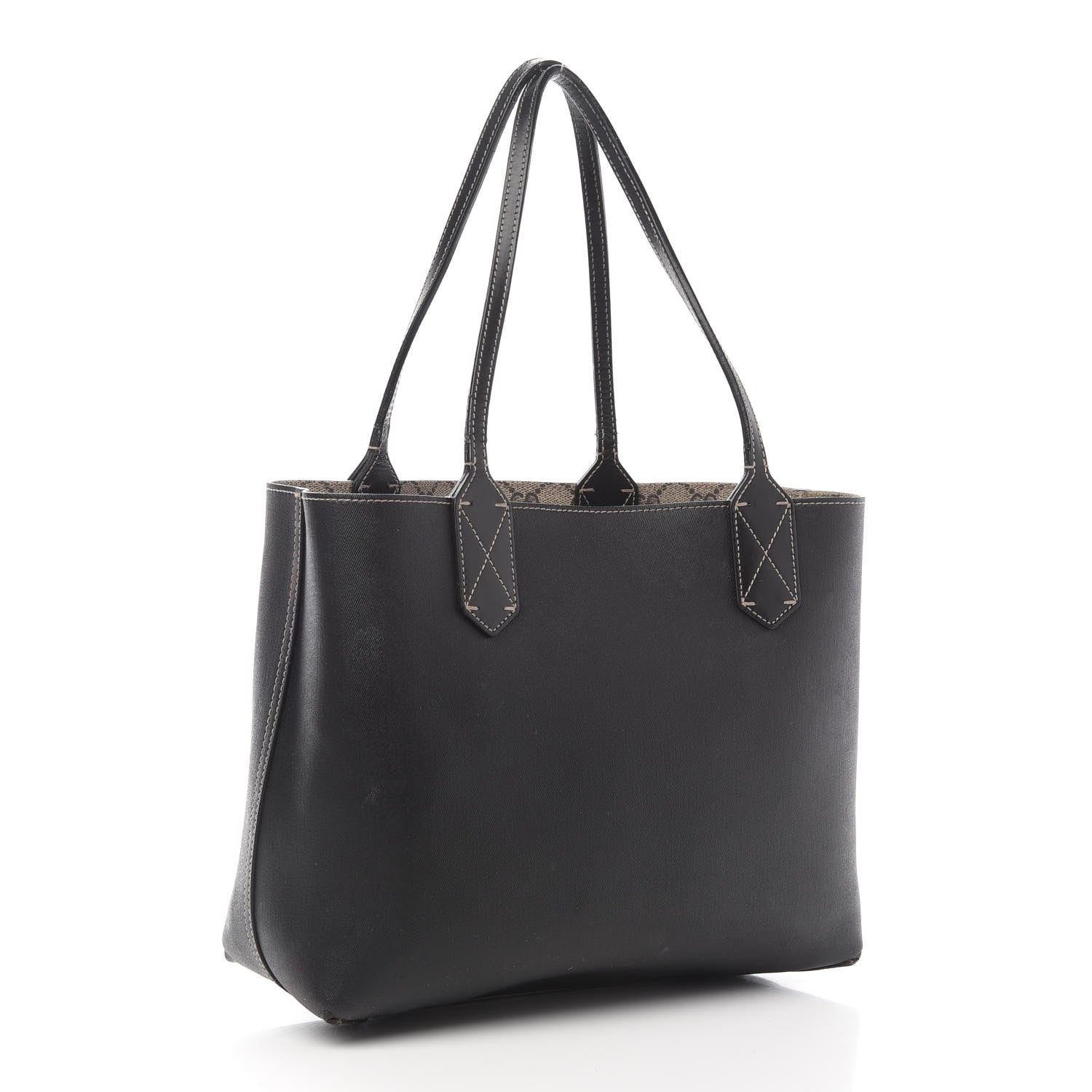 Gucci GG Supreme Monogram Small Reversible Tote Beige Black 6 of 20