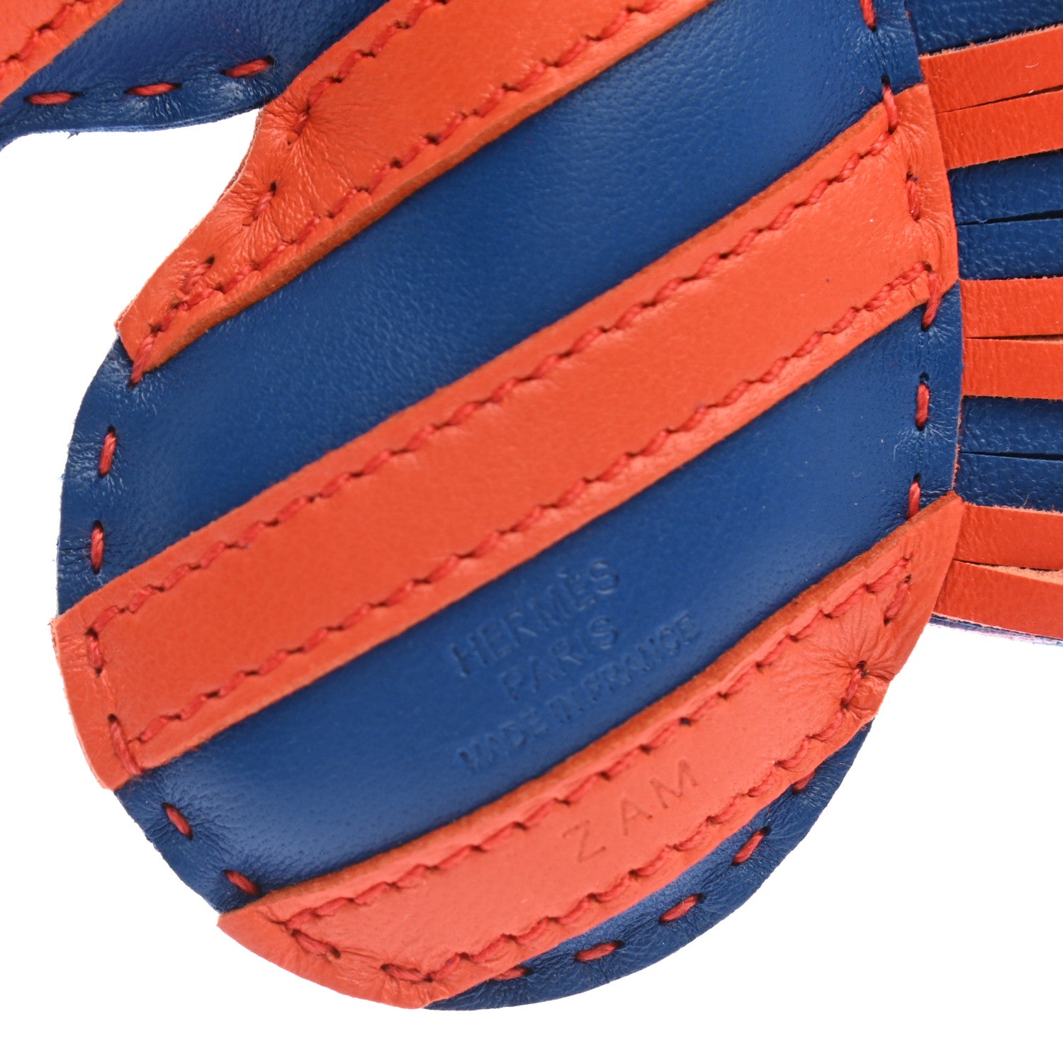 Hermes Milo Lambskin Geegee Savannah Bag Charm Bleu De France Orange Poppy Mauve Sylvestre 3 of 4