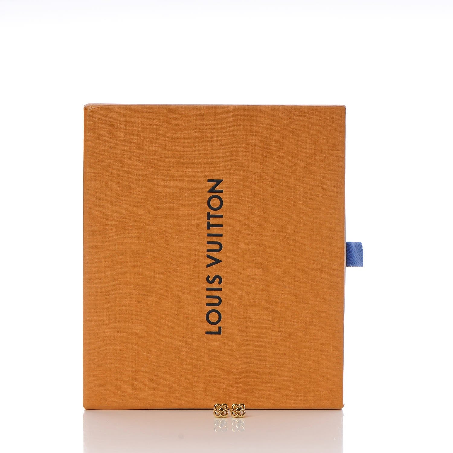 Louis Vuitton Brass Flower Full Stud Earrings Gold 5 of 5