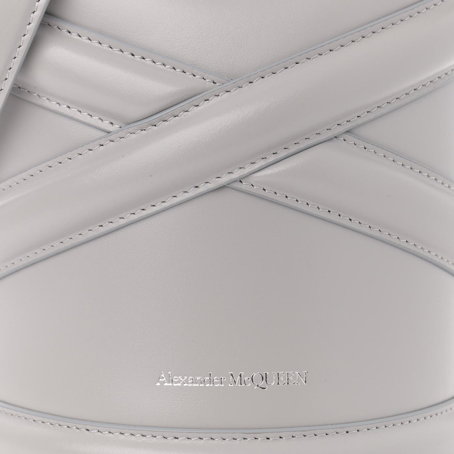 Calfskin The Curve Small Shoulder Bag Pale Grey