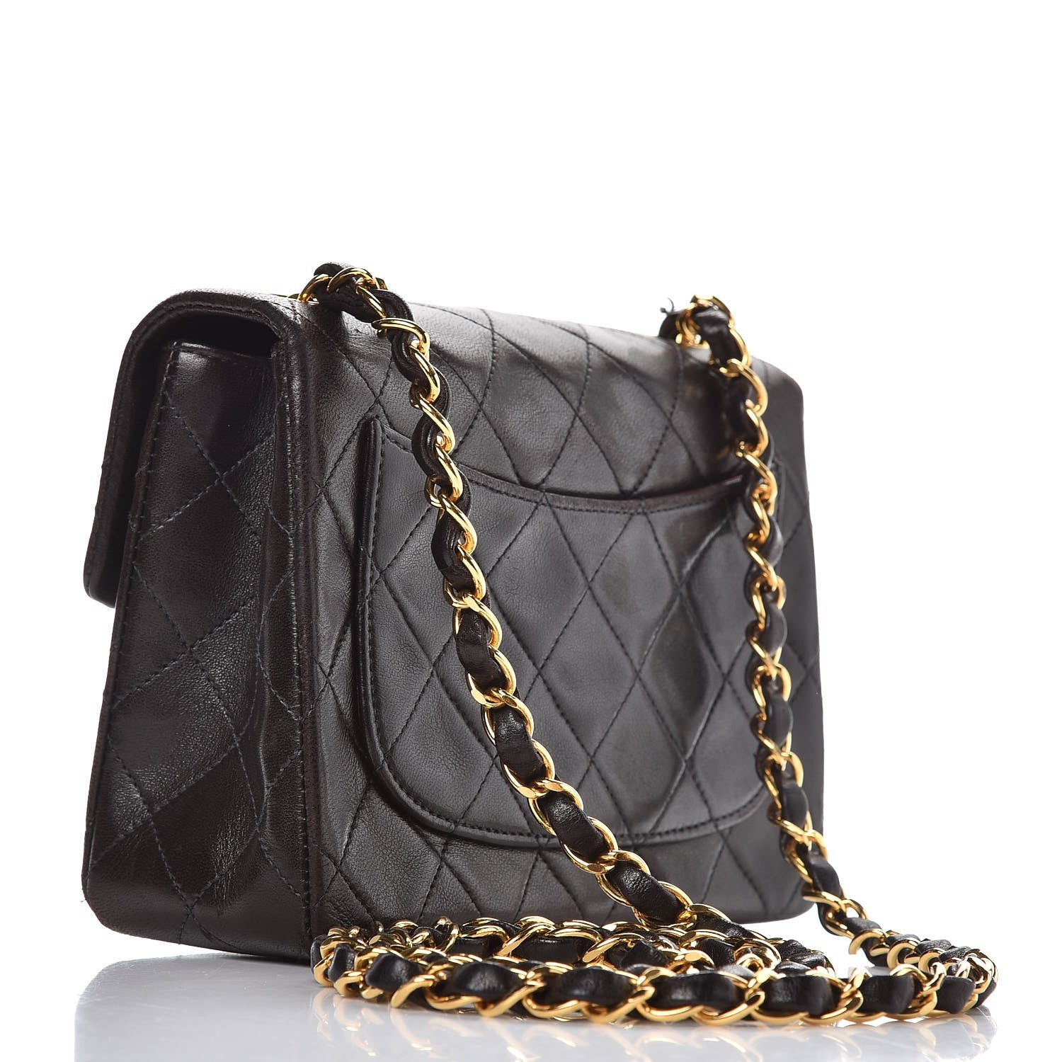 Chanel Lambskin Quilted Mini Square Flap Brown 3 of 8