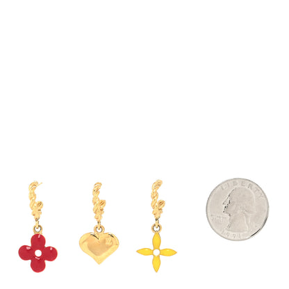 Louis Vuitton Sweet Monogram Earrings Set of Red Yellow 2 of 3