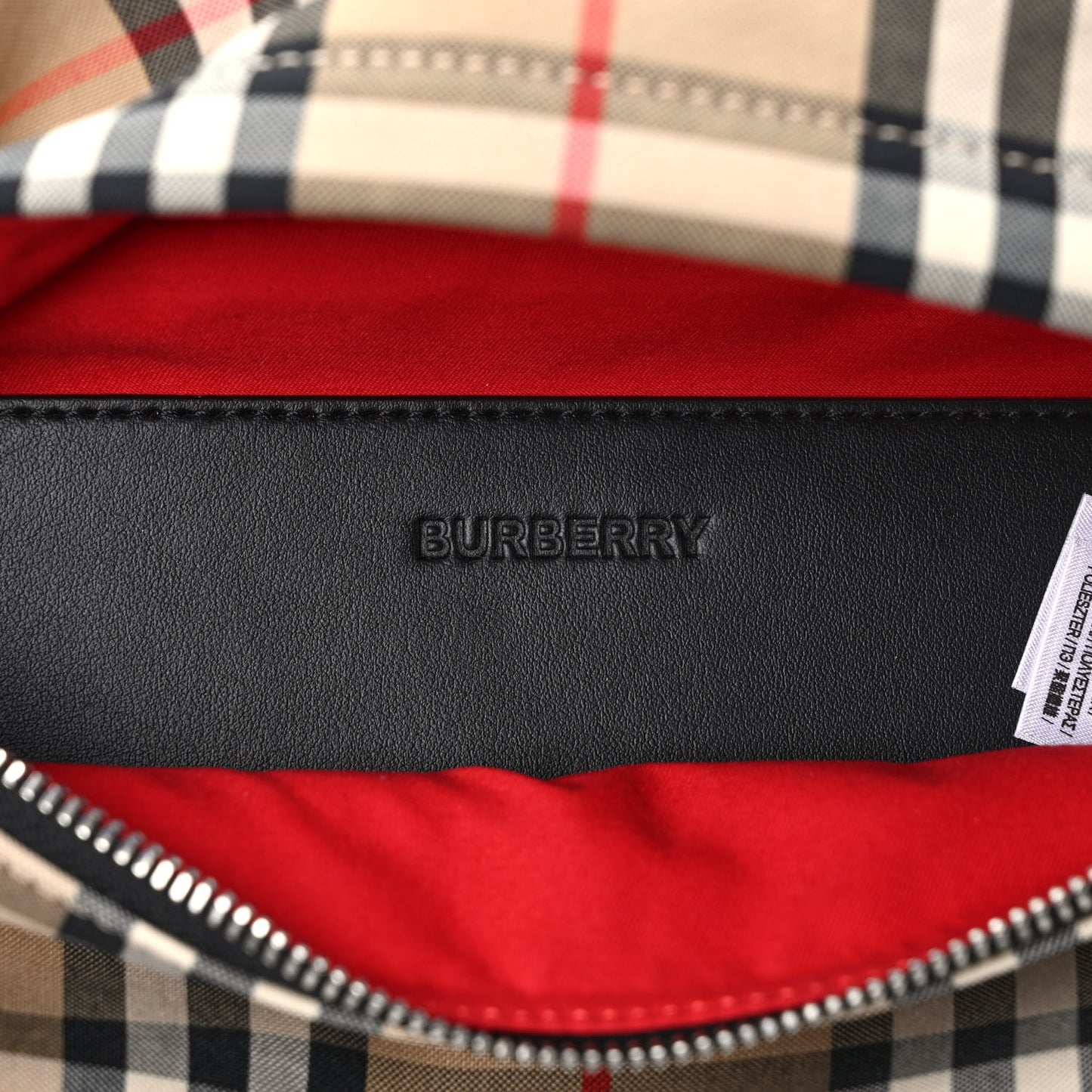 Bonded Cotton Vintage Check Medium Bum Bag Archive Beige