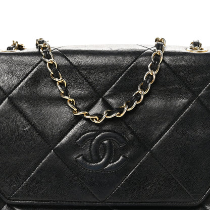 Chanel Lambskin Diamond CC Flap Black 9 of 11