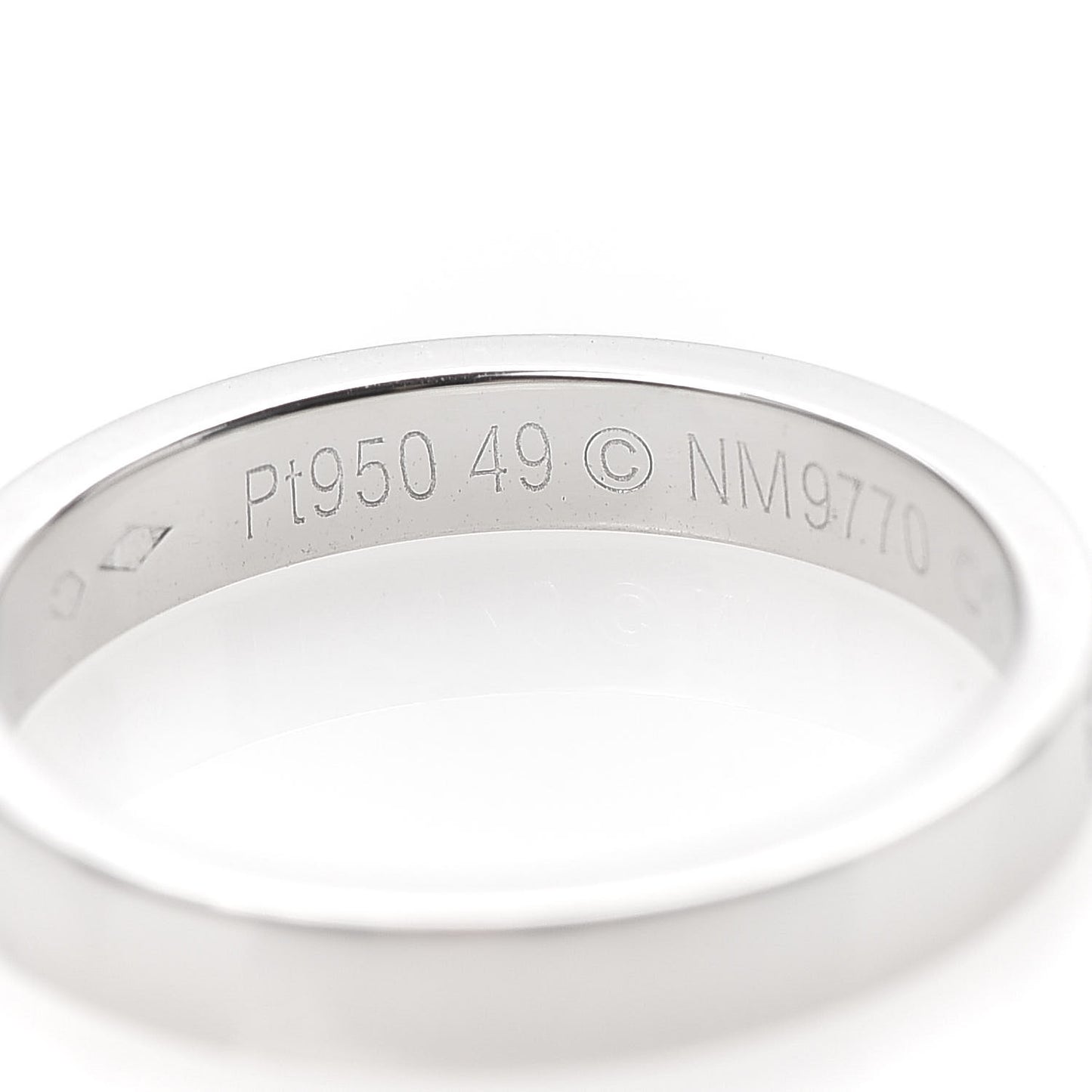 Platinum Diamond 3mm C De Cartier Wedding Band Ring 49 4.75