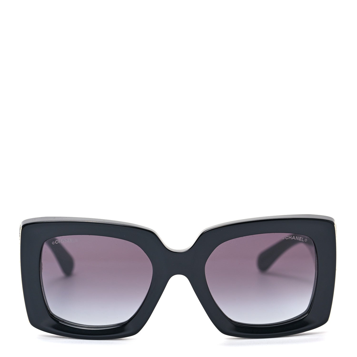 Chanel Acetate Rectangle Sunglasses 5435 Black 2 of 6