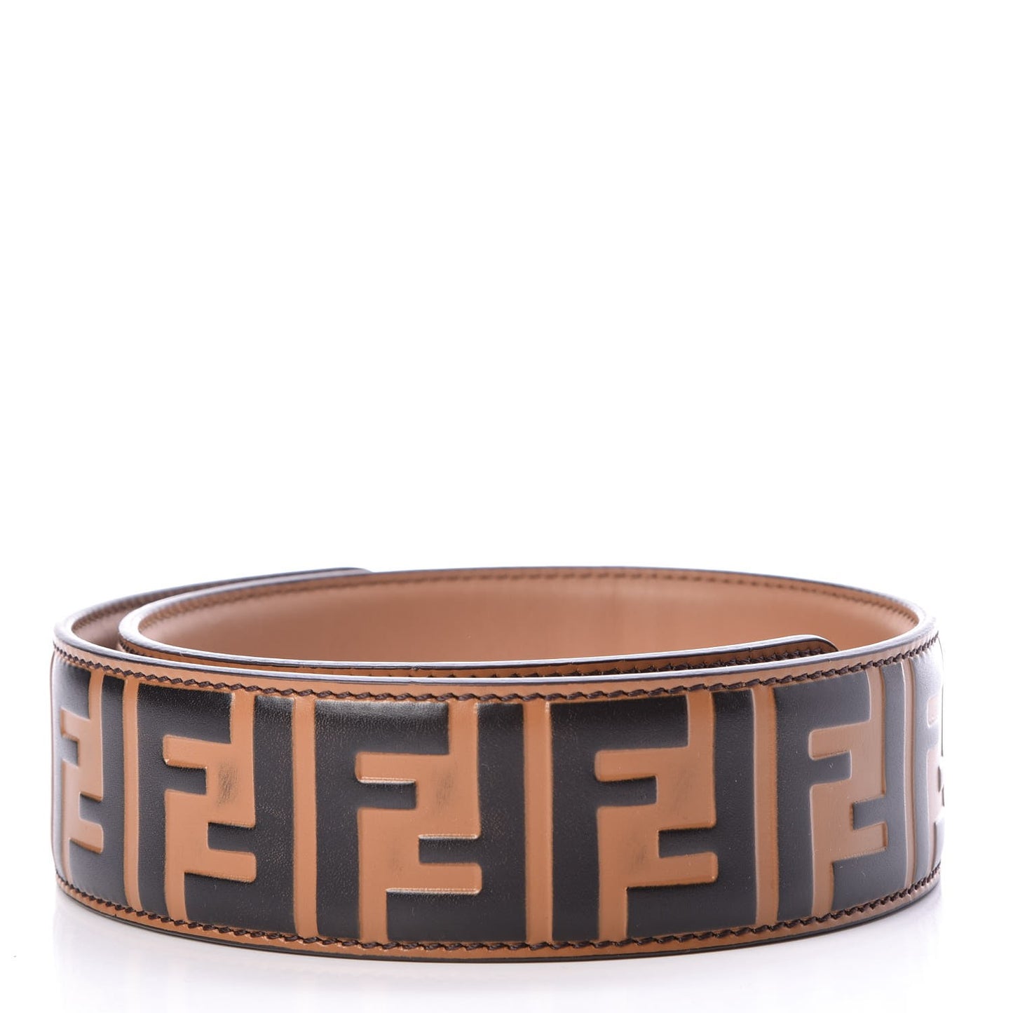 Calfskin FF 1974 Embossed Strap You Tobacco Black