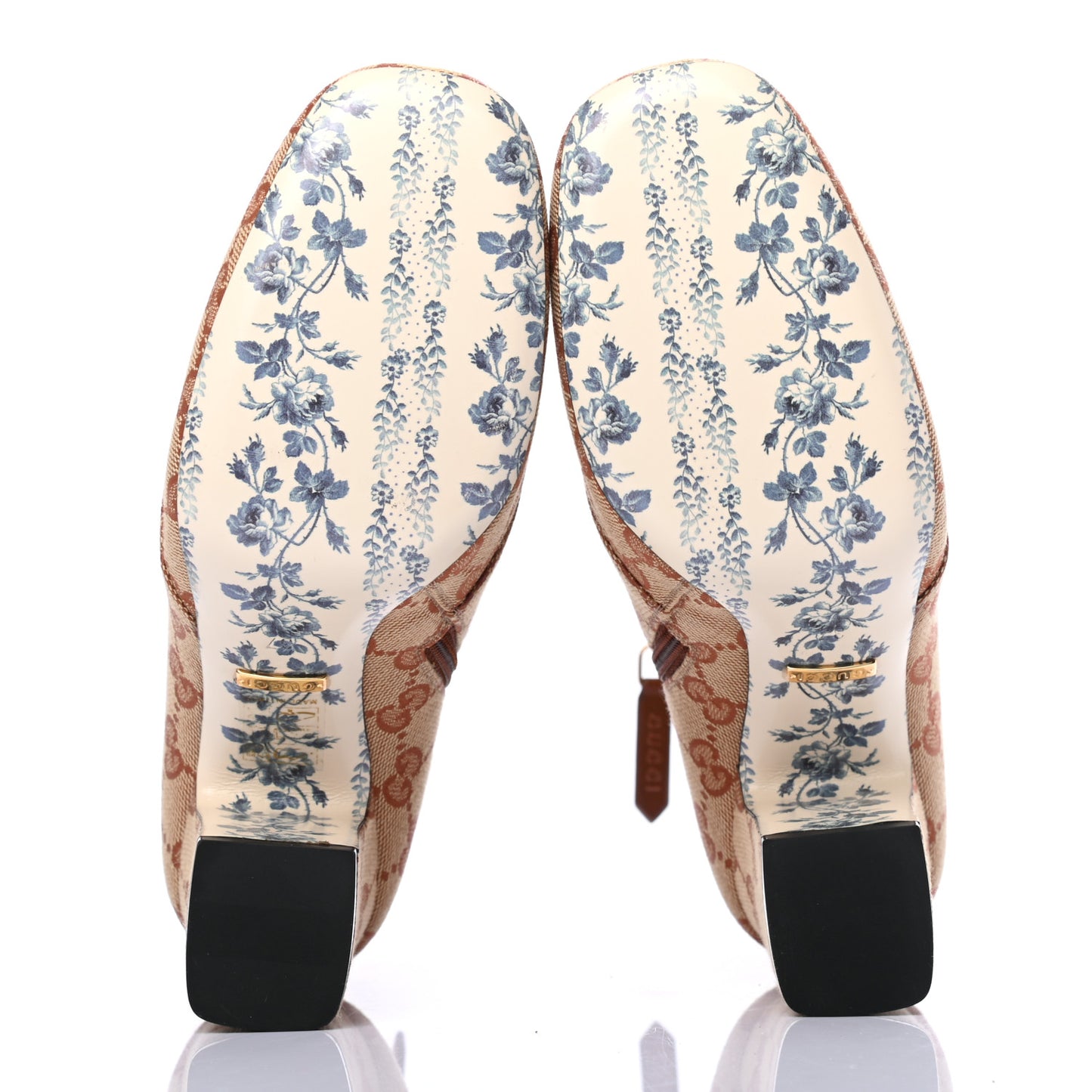 Monogram Malaga Kid GG Victoire 95mm Ankle Boots 37 Beige Ruggine Rust