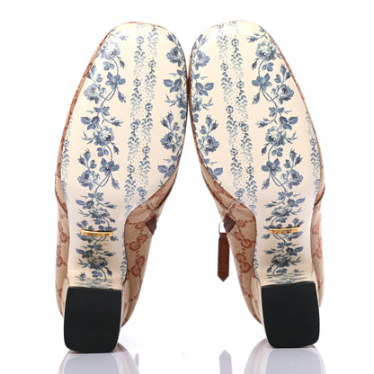 Gucci Monogram Malaga Kid GG Victoire 95mm Ankle Boots 37 Beige Ruggine Rust 5 of 9