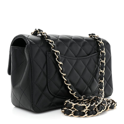 Chanel Lambskin Quilted Mini Rectangular Flap Black 3 of 13