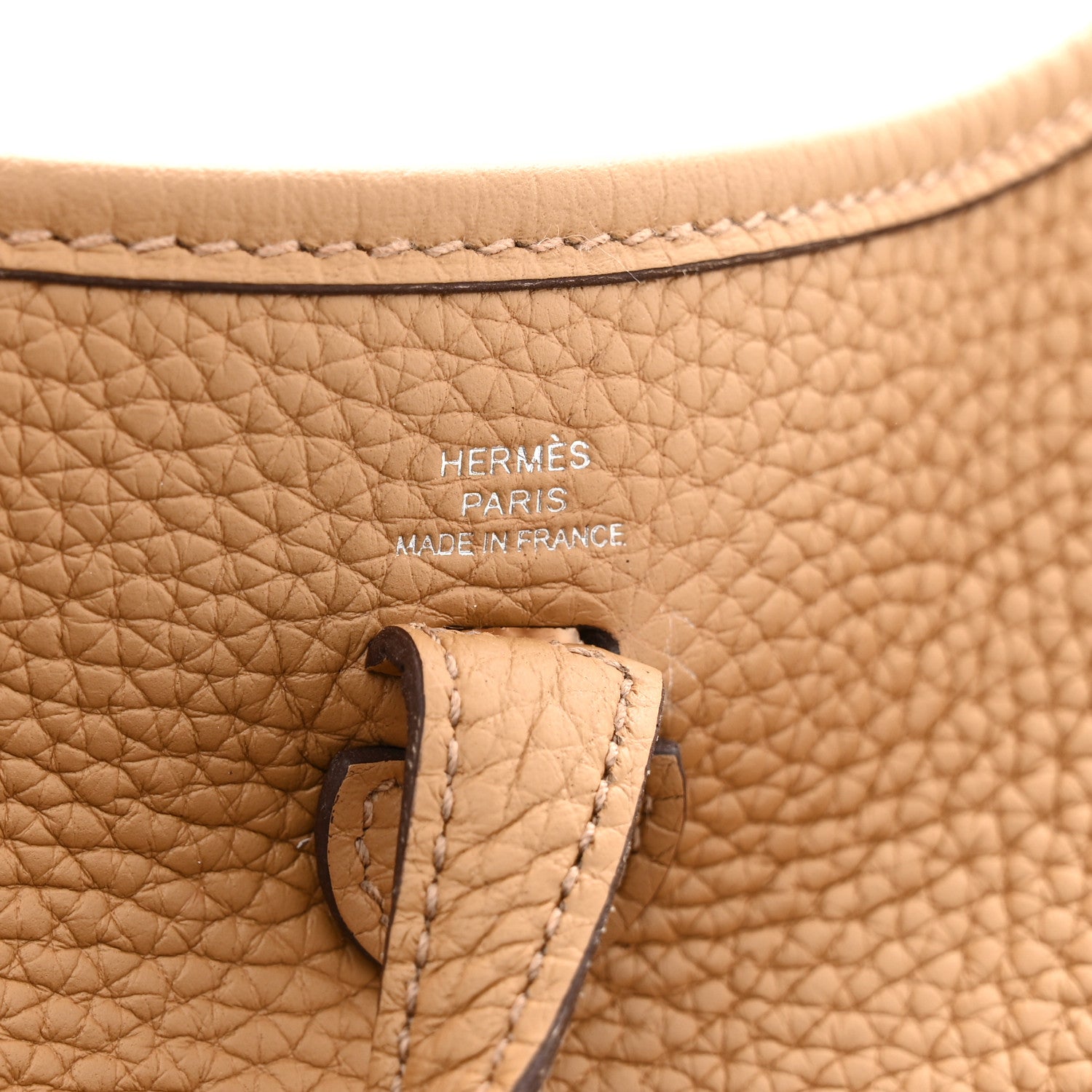 Hermes Taurillon Clemence Evelyne TPM Biscuit 6 of 11