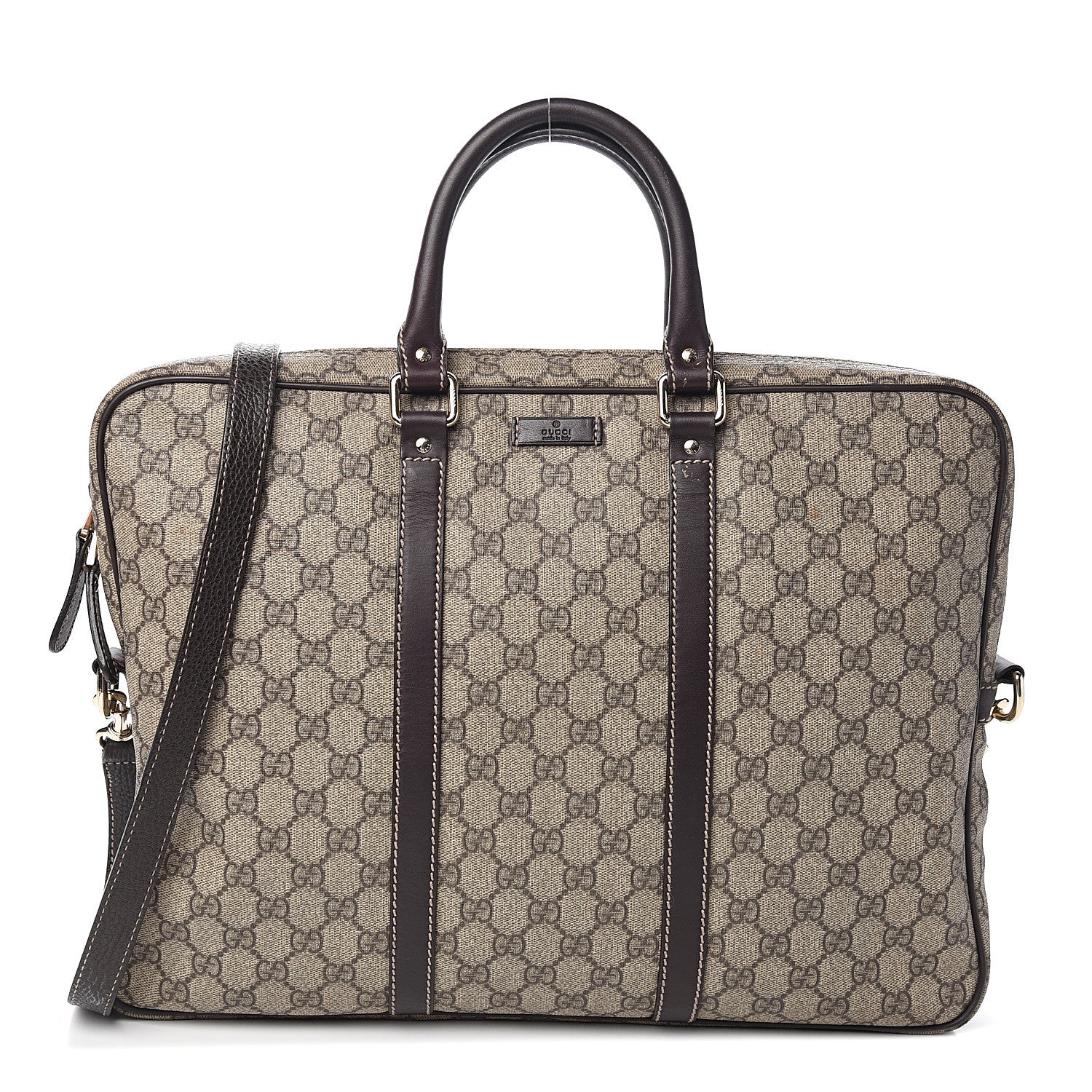 Gucci GG Plus Monogram Briefcase Dark Brown 1 of 11