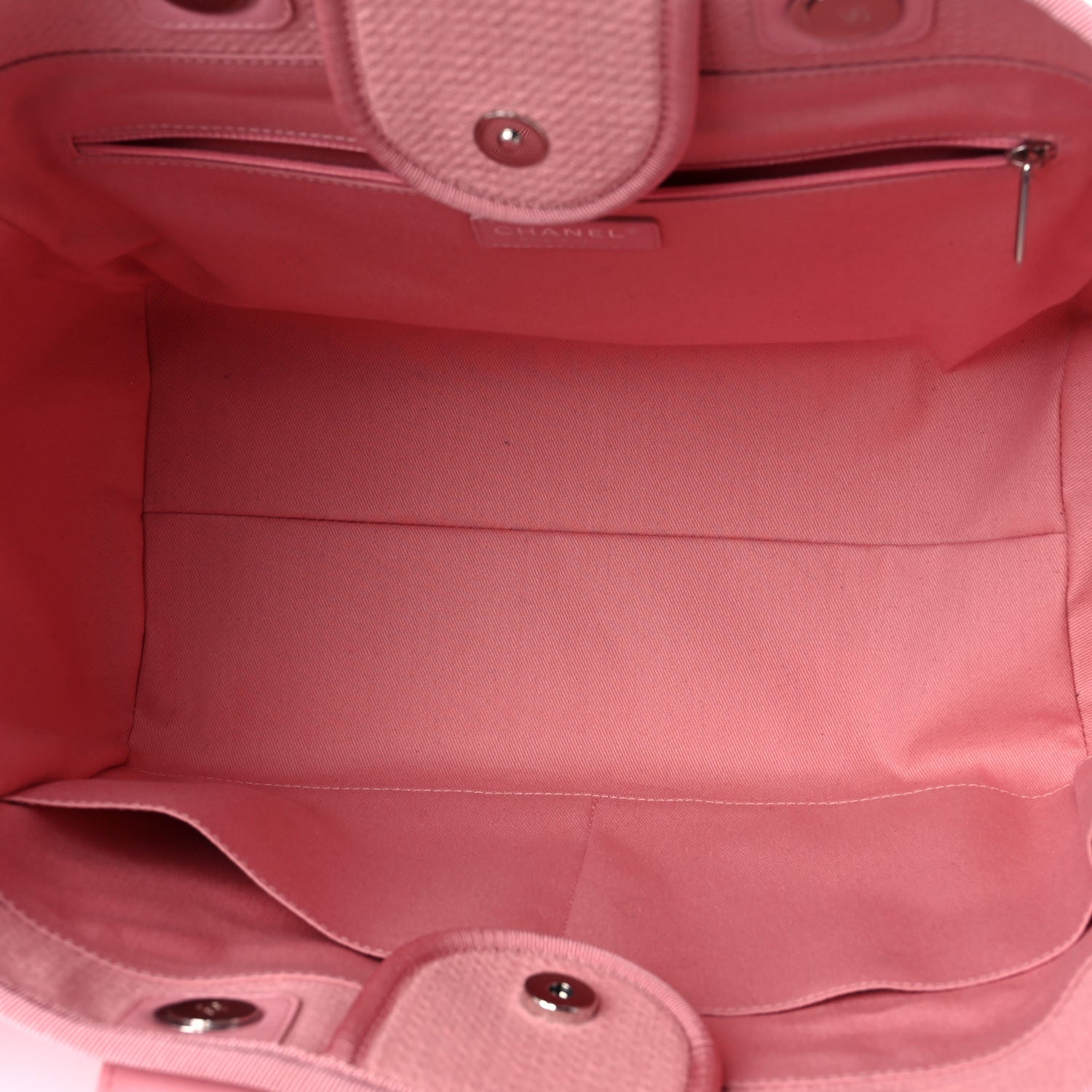 Chanel Mixed Fibers Medium Deauville Tote Pink 5 of 12